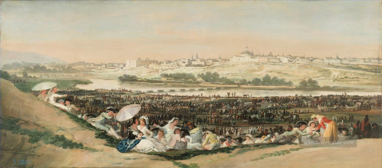 Die Wiese von San Isidro an seinem Festtag Romantischen modernen Francisco Goya Ölgemälde